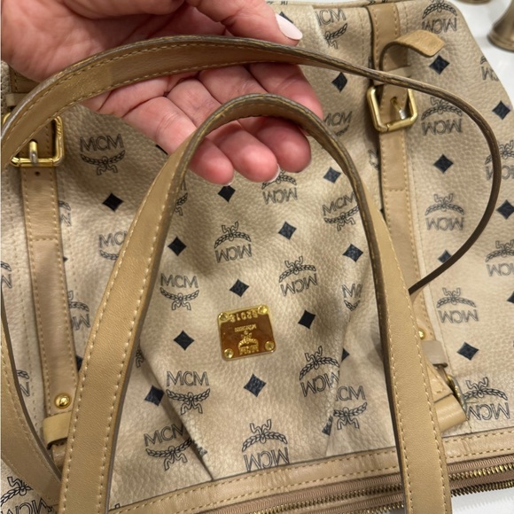 MCM Beige Monogram Tote - Picture 9 of 9